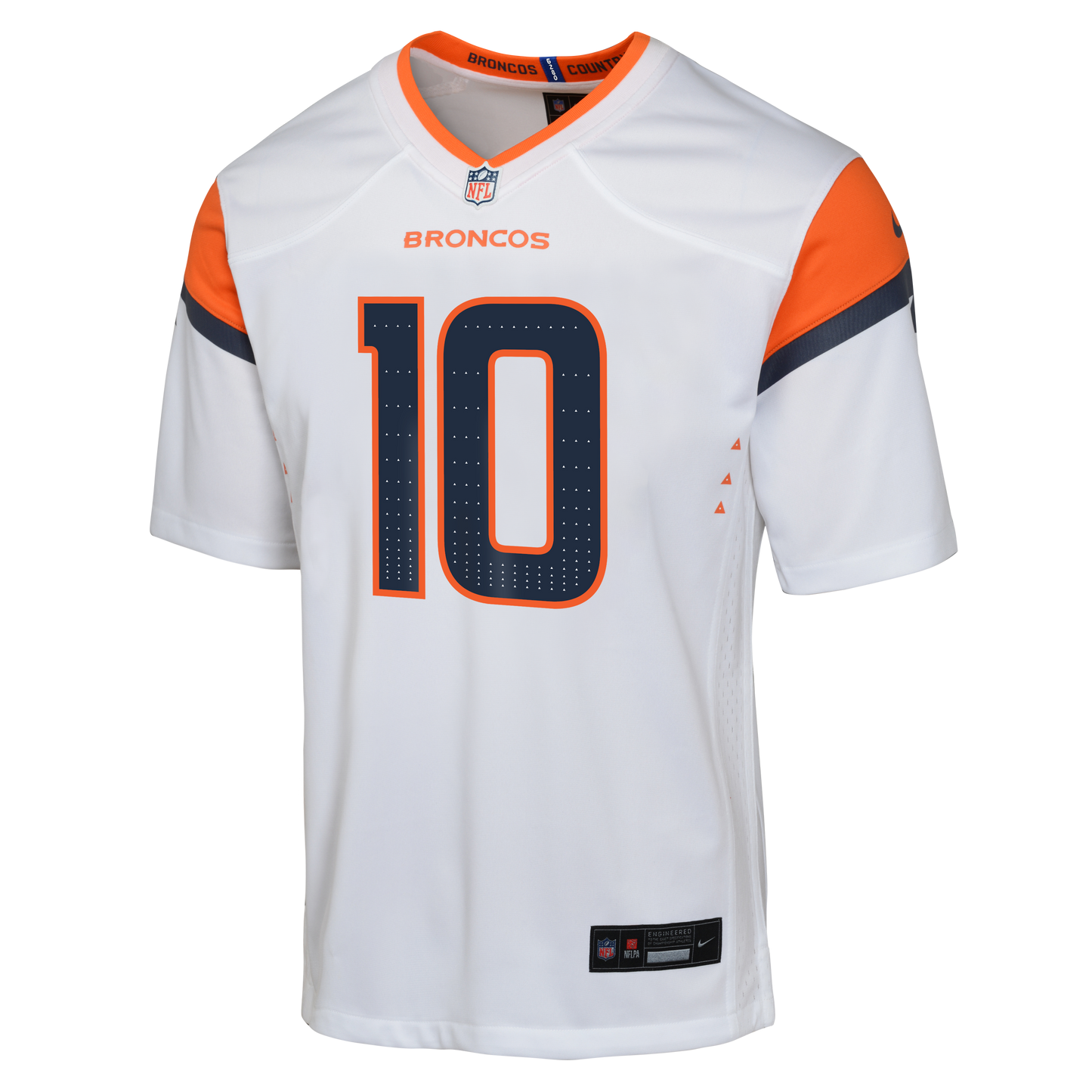 Youth Denver Broncos Bo Nix Nike White Road Team Jersey