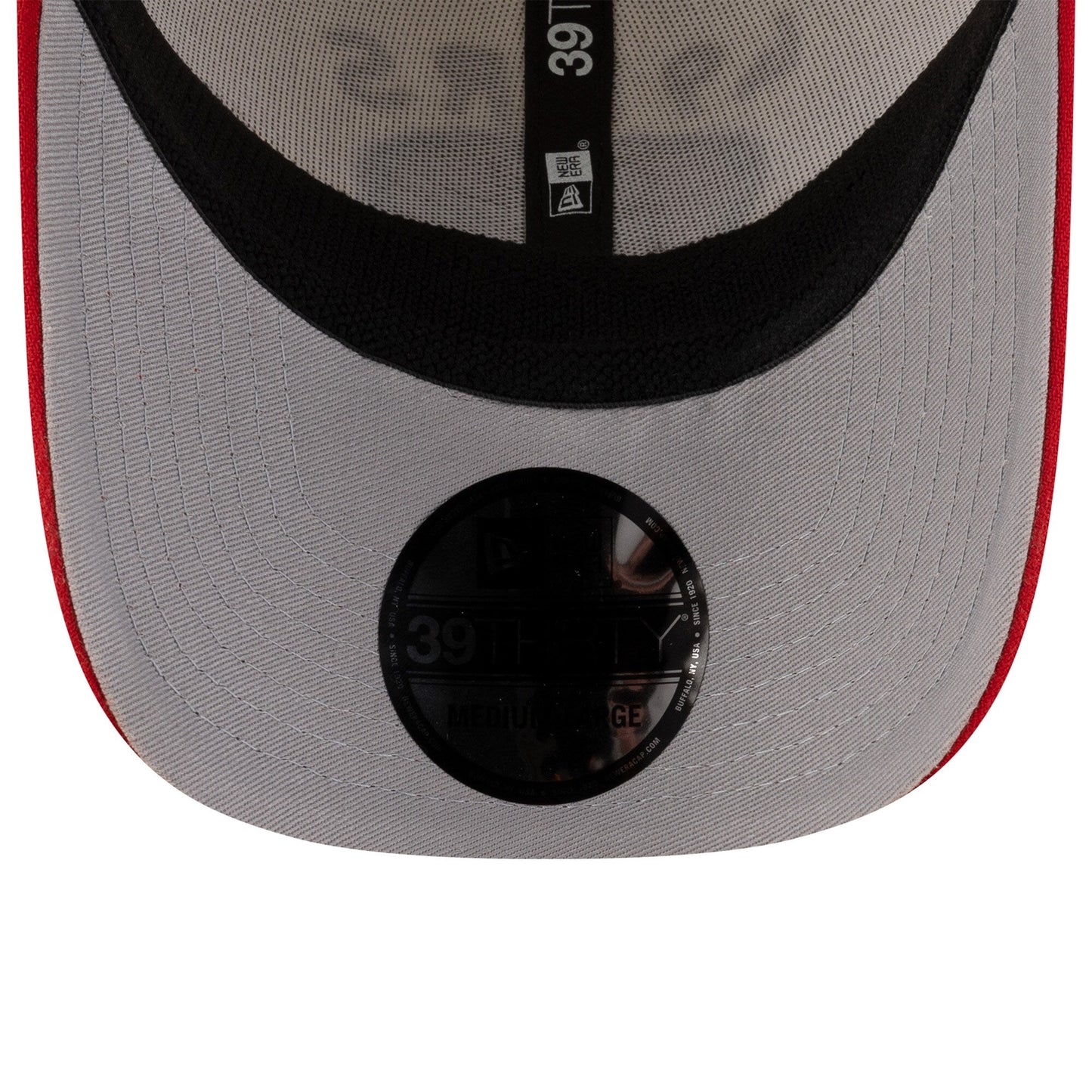 Men's San Francisco 49ers New Era 2025 NFL Draft Cream/Scarlet 39THIRTY Flex Fit Hat