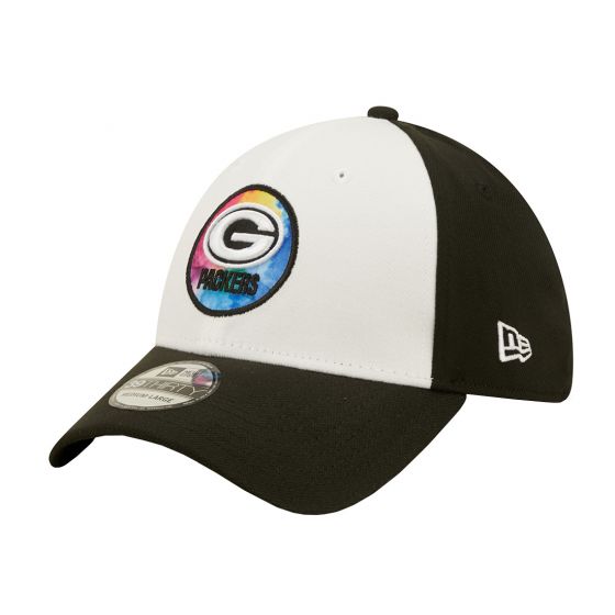 Men's Green Bay Packers New Era Crucial Catch 2022 NFL Coaches Sideline White/Black 39THIRTY Flex Hat