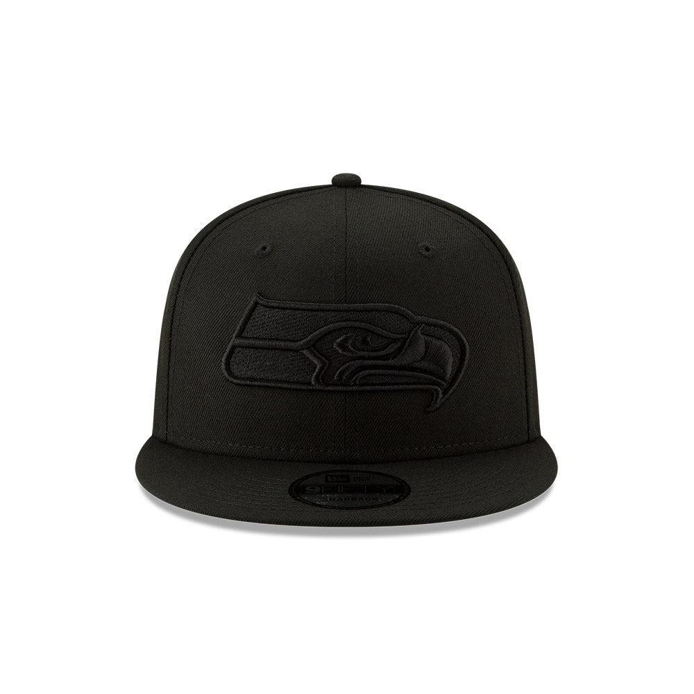 Seattle Seahawks New Era 9FIFTY Black Basic Tonal Snapback Hat