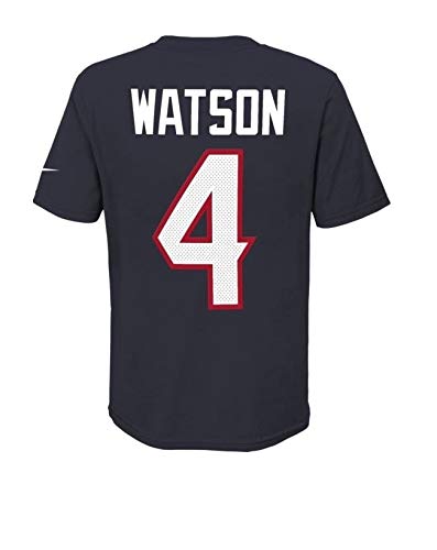 Youth Houston Texans Deshaun Watson Nike Navy Player Game Team Name & Number T-Shirt