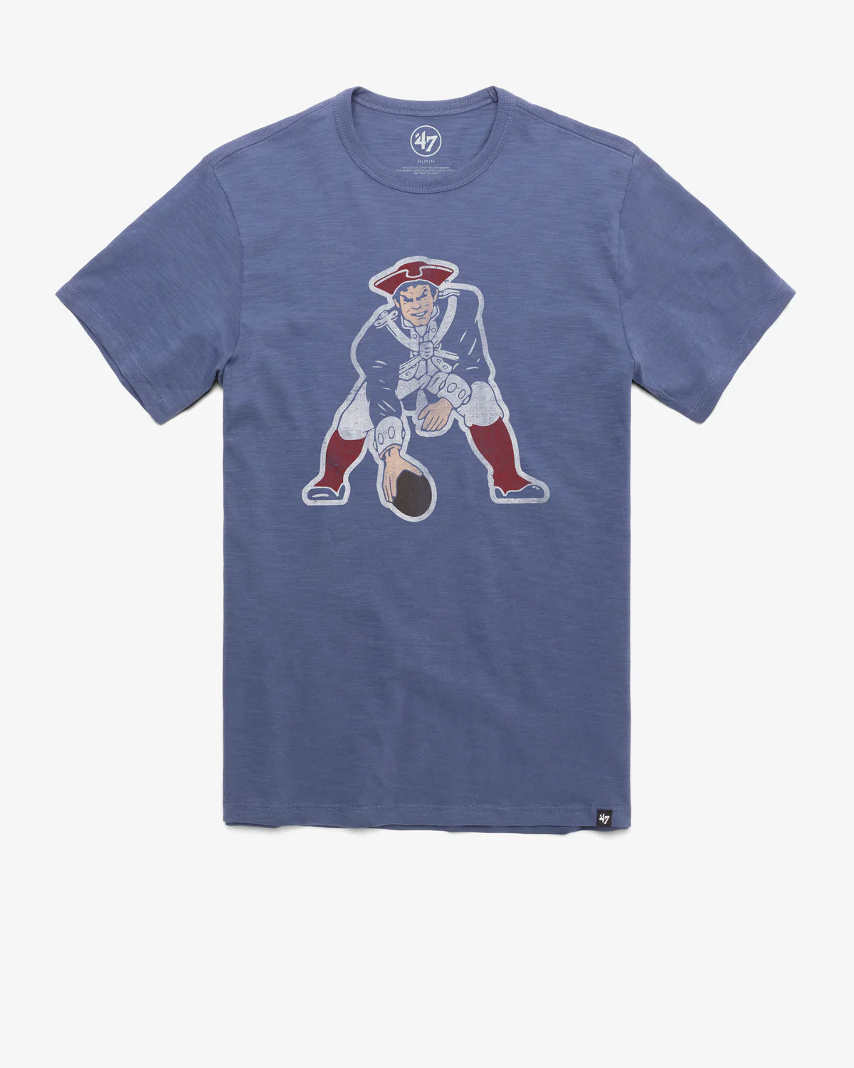 Men's New England Patriots '47 Brand Bleacher Blue Grit Vintage Scrum T-Shirt