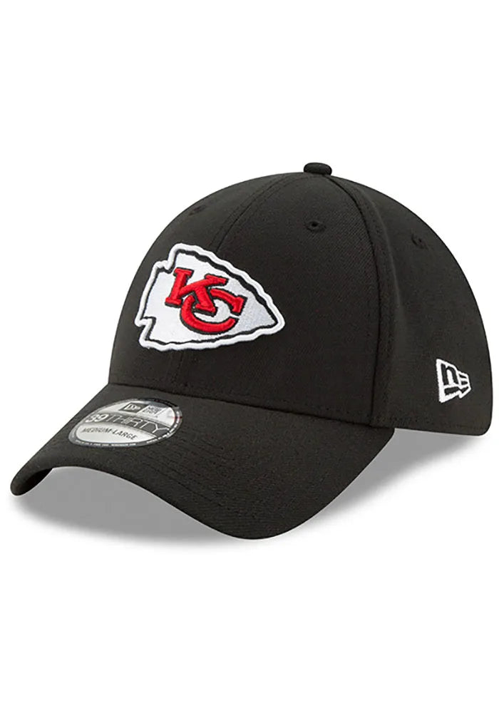 Men's Kansas City Chiefs New Era Black Team Classic 39THIRTY Flex Hat
