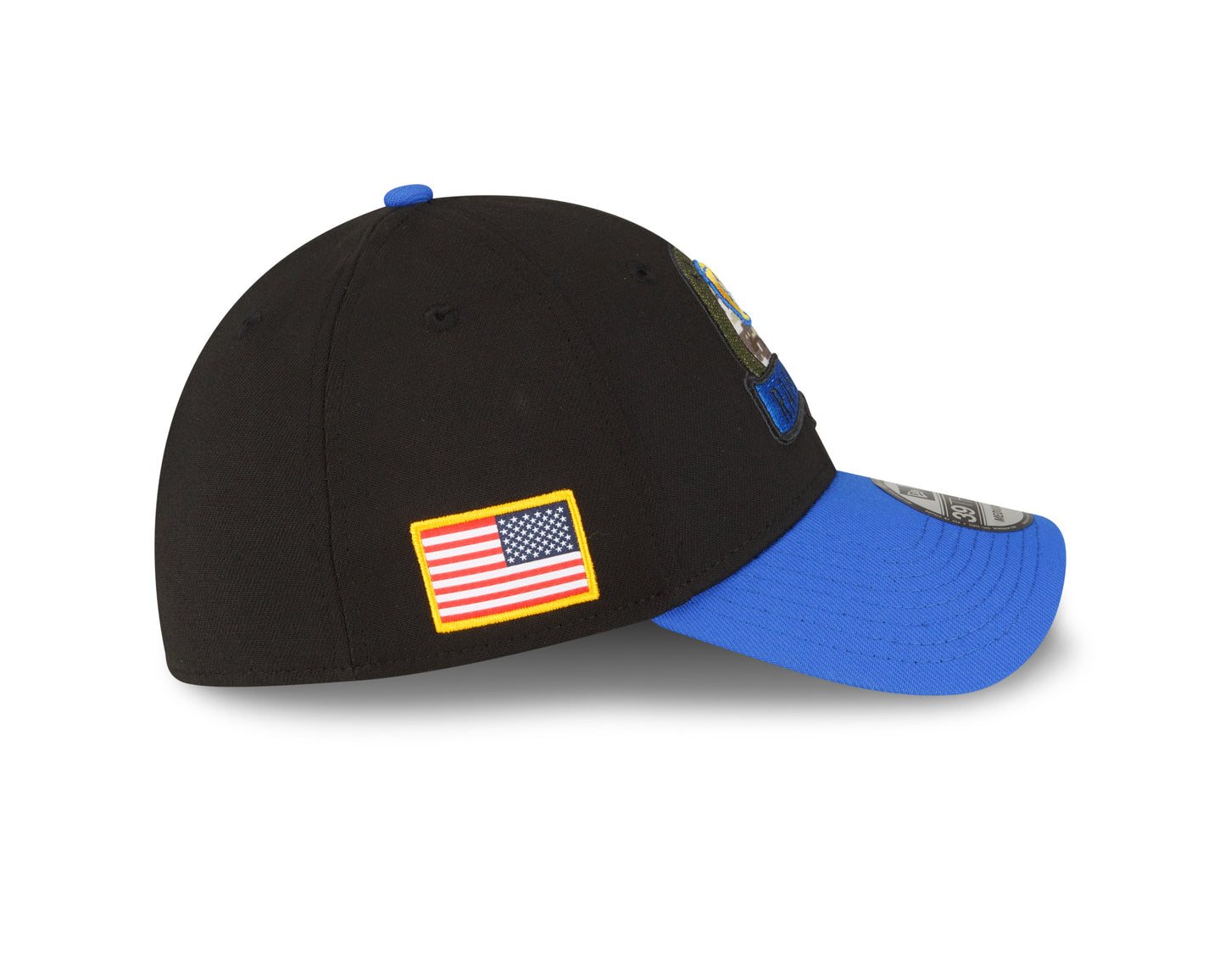 Men's Los Angeles Rams New Era Black 2022 Salute to Service 39THIRTY Flex Hat