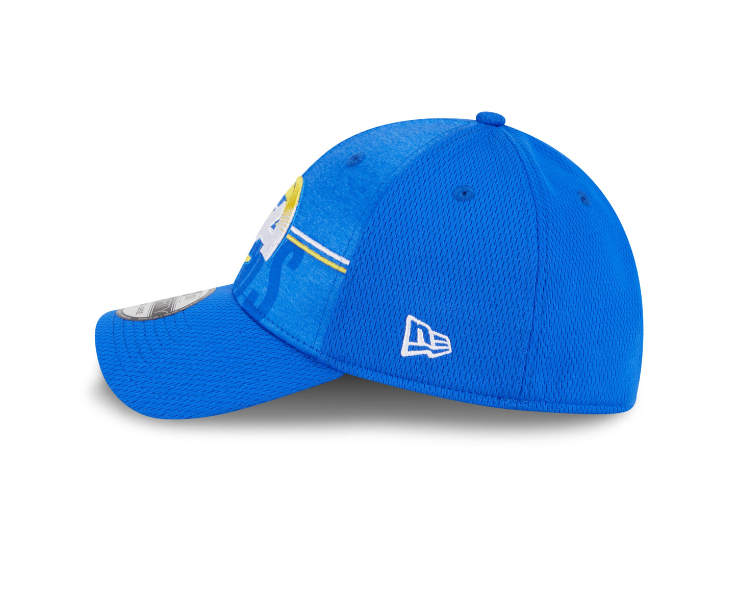 Men's Los Angeles Rams New Era NFL 2023 Training Camp Blue Primary Logo 39THIRTY Flex Fit Hat