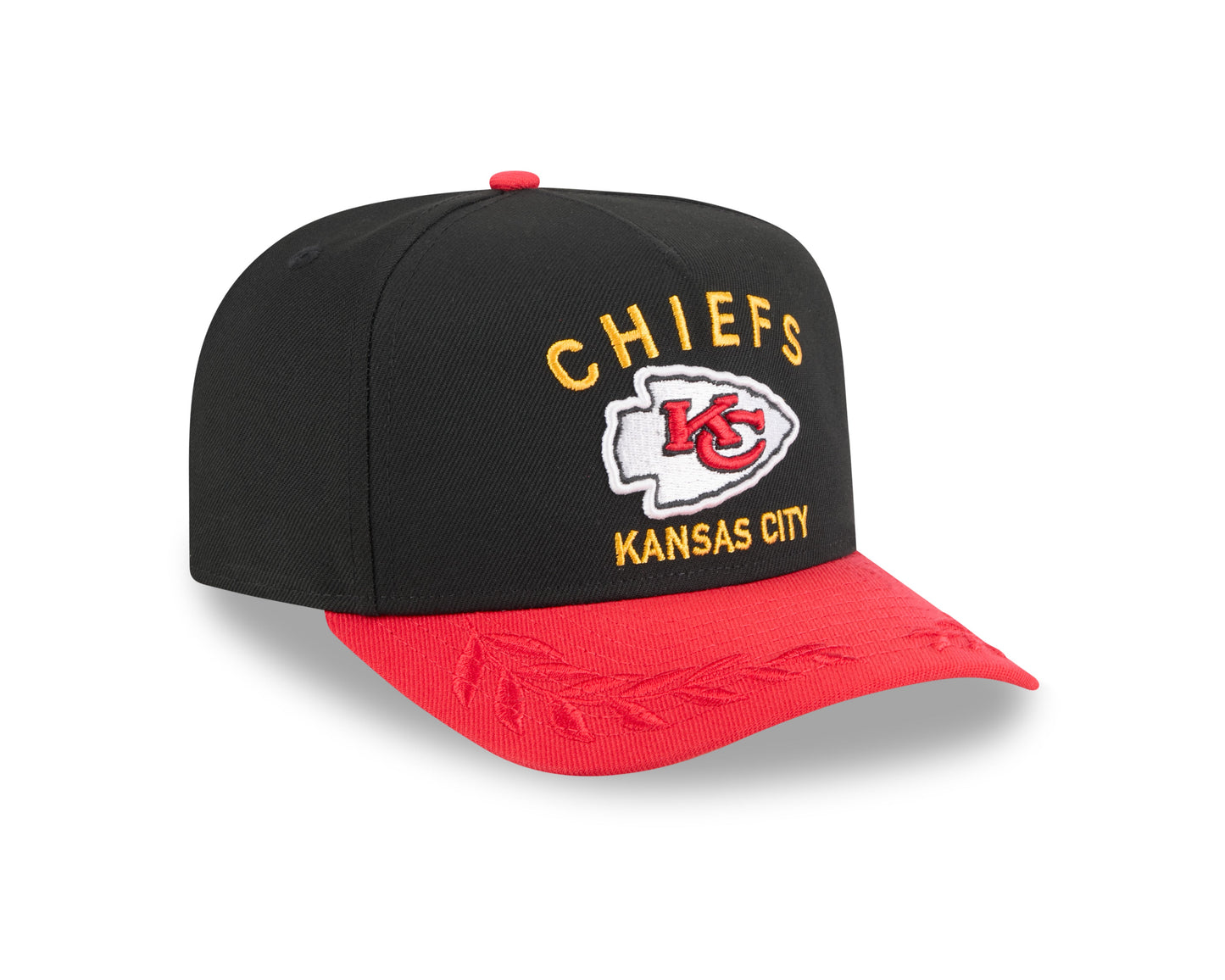 Men's Kansas City Chiefs New Era 2025 NFL Draft Black A-Frame 9FIFTY Snapback Adjustable Hat