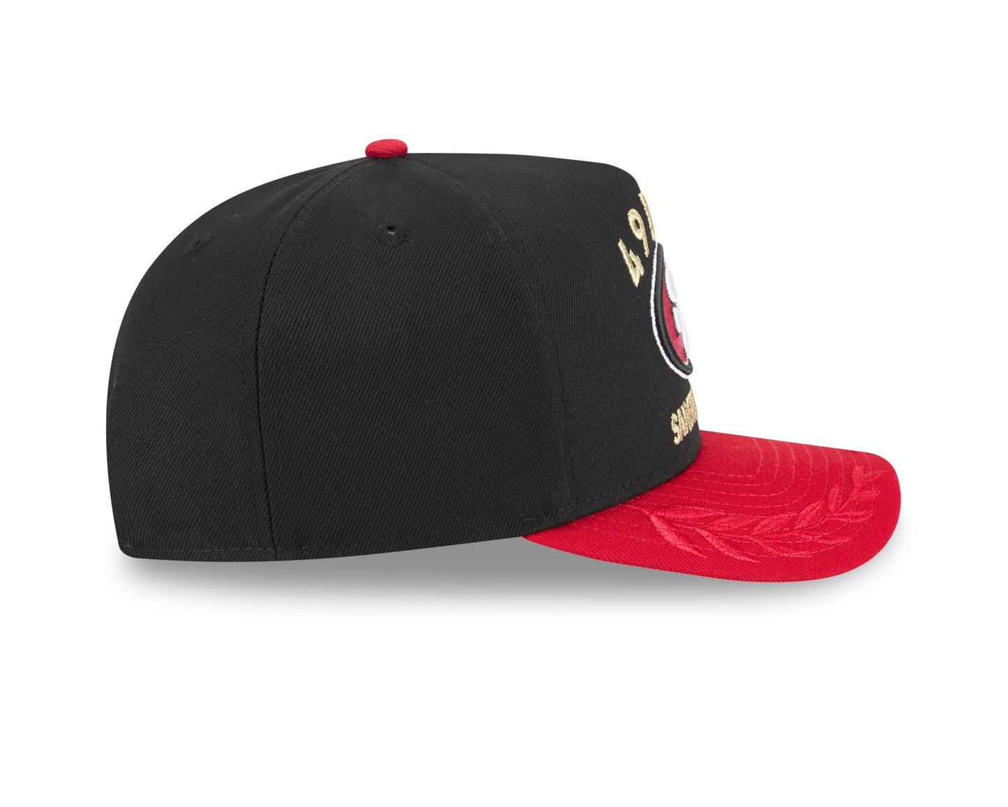 Men's San Francisco 49ers New Era 2025 NFL Draft Black A-Frame 9FIFTY Snapback Adjustable Hat