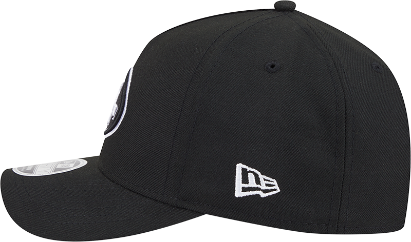 San Francisco 49ers New Era Black & White Primary 9FORTY A-Frame M-Crown Adjustable Hat