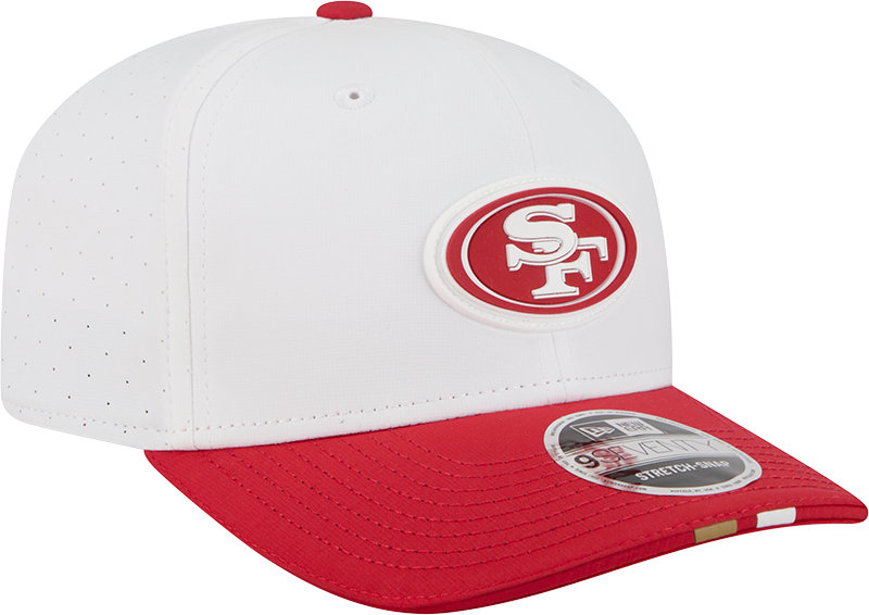 Men's San Francisco 49ers New Era White/Red 2025 NFL Training Camp 9SEVENTY Adjustable Hat