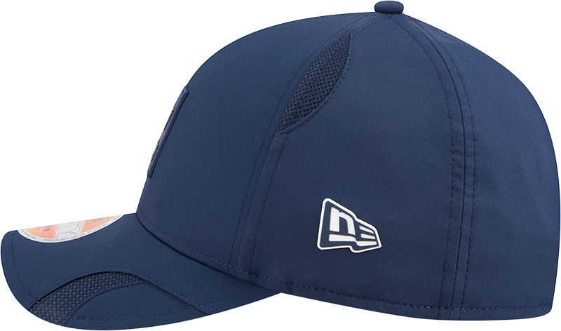 Men's New England Patriots New Era Navy 2025 NFL Sideline Heat 9FORTY M-Crown Adjustable Hat