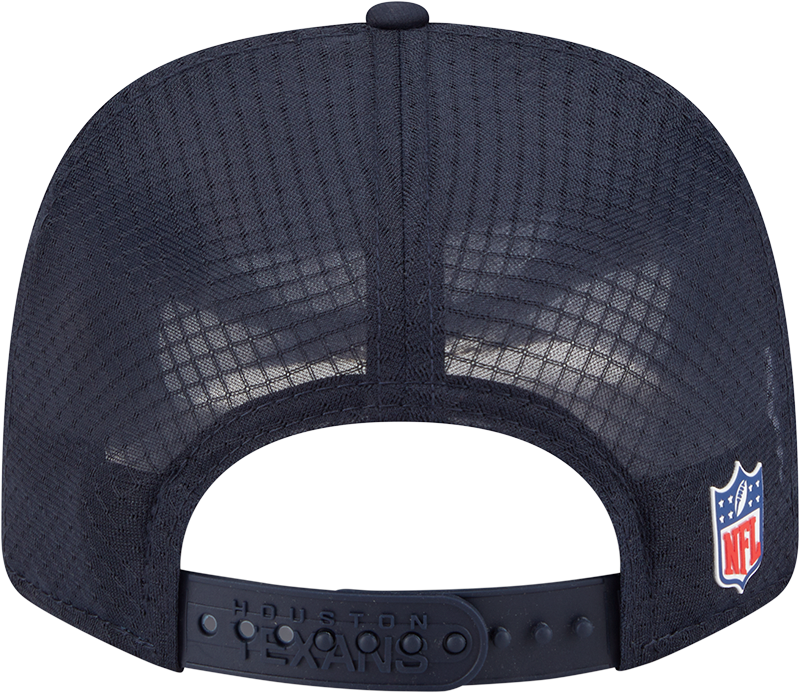 Men's Houston Texans New Era Navy 2025 Sideline 9SEVENTY Trucker Adjustable Hat