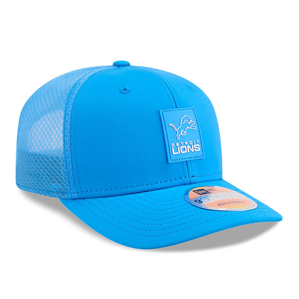 Men's Detroit Lions New Era Blue 2025 NFL Sideline Heat 9SEVENTY Adjustable Hat