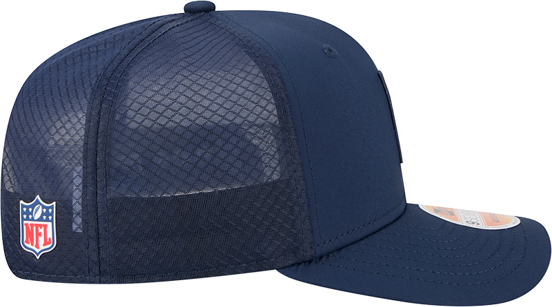 Men's New England Patriots New Era Navy 2025 Sideline 9SEVENTY Trucker Adjustable Hat