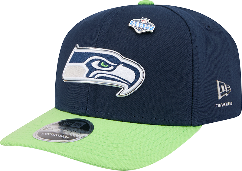 Seattle Seahawks New Era Navy/Green 2026 NFL Draft 9SEVENTY Snapback Adjustable Hat