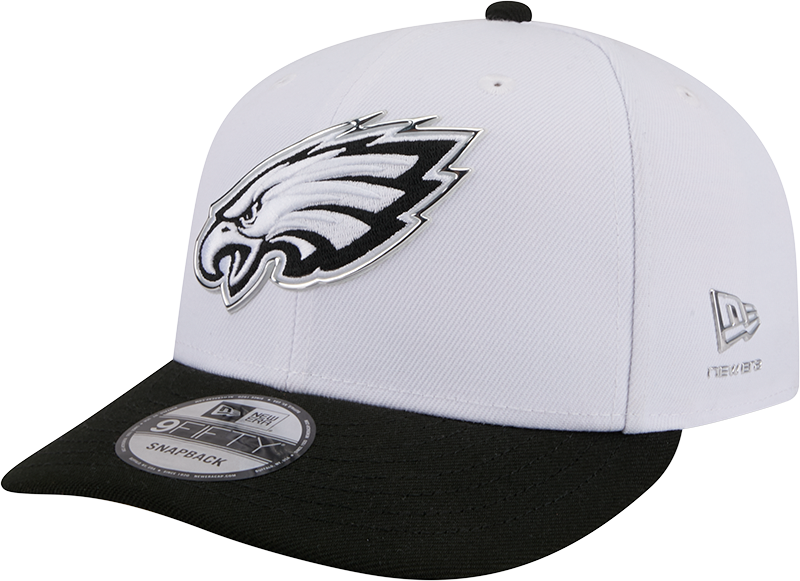 Philadelphia Eagles New Era White/Black 2026 NFL Draft 9FIFTY Snapback Adjustable Hat