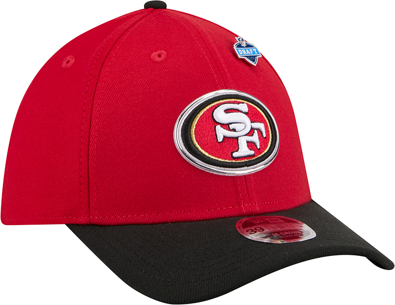 San Francisco 49ers New Era Red/Black 2026 NFL Draft 39THIRTY M-Crown Flex Hat