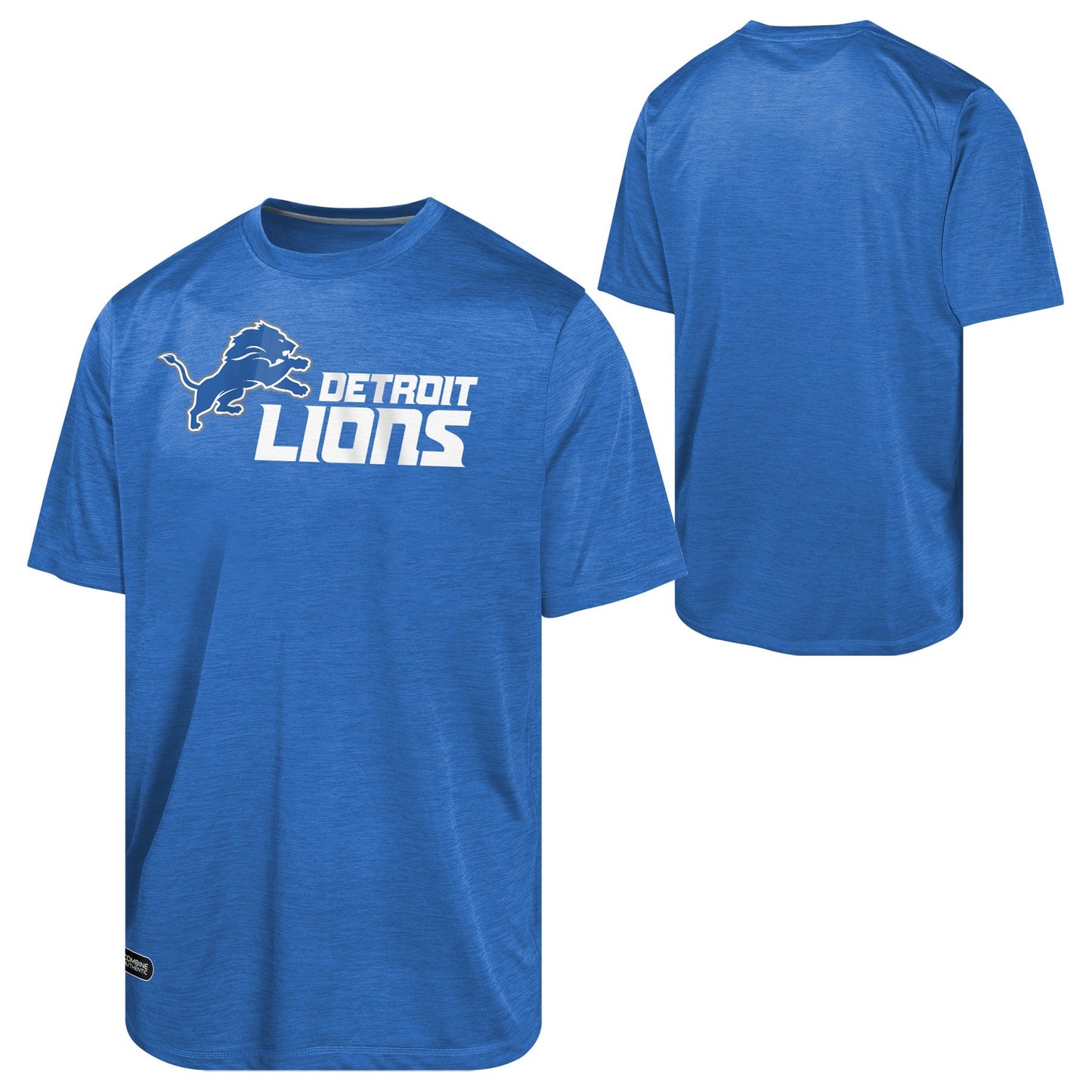Mens Detroit Lions NFL Combine Blue Spike Speed Tee