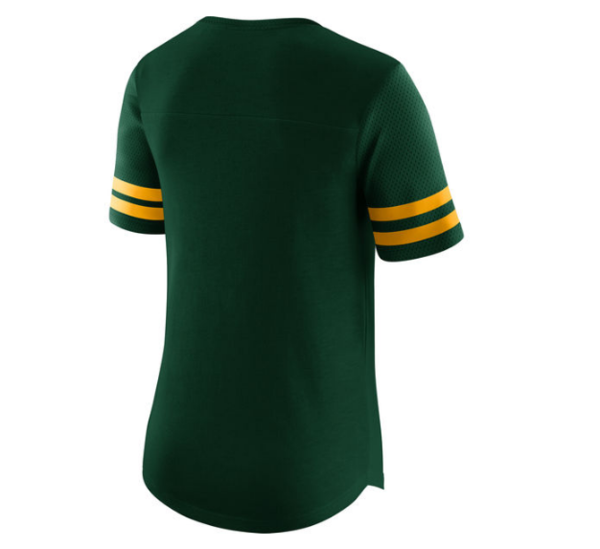 Women's Green Bay Packers Nike Green Gear Up Modern Fan Performance T-Shirt