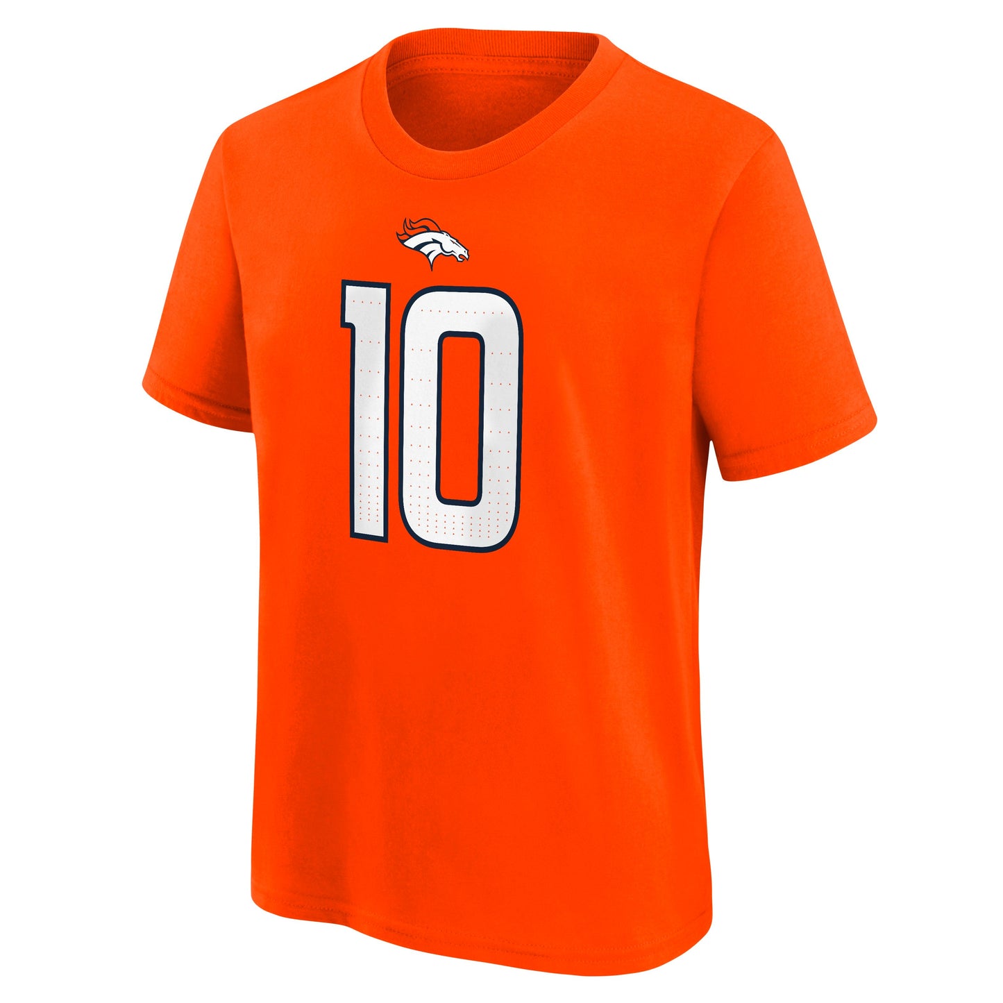 Youth Bo Nix Denver Broncos Nike Orange FUSE Name and Number Tee