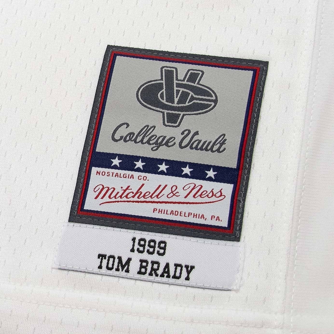 Men's Tom Brady #10 Michigan Wolverines 1999 White Mitchell & Ness Legacy NCAA Jersey