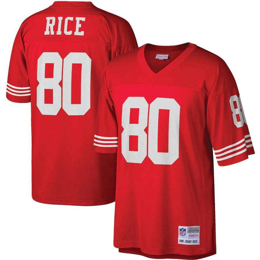 Men's Mitchell & Ness Jerry Rice Scarlet San Francisco 49ers Retired Player Legacy Replica Jersey