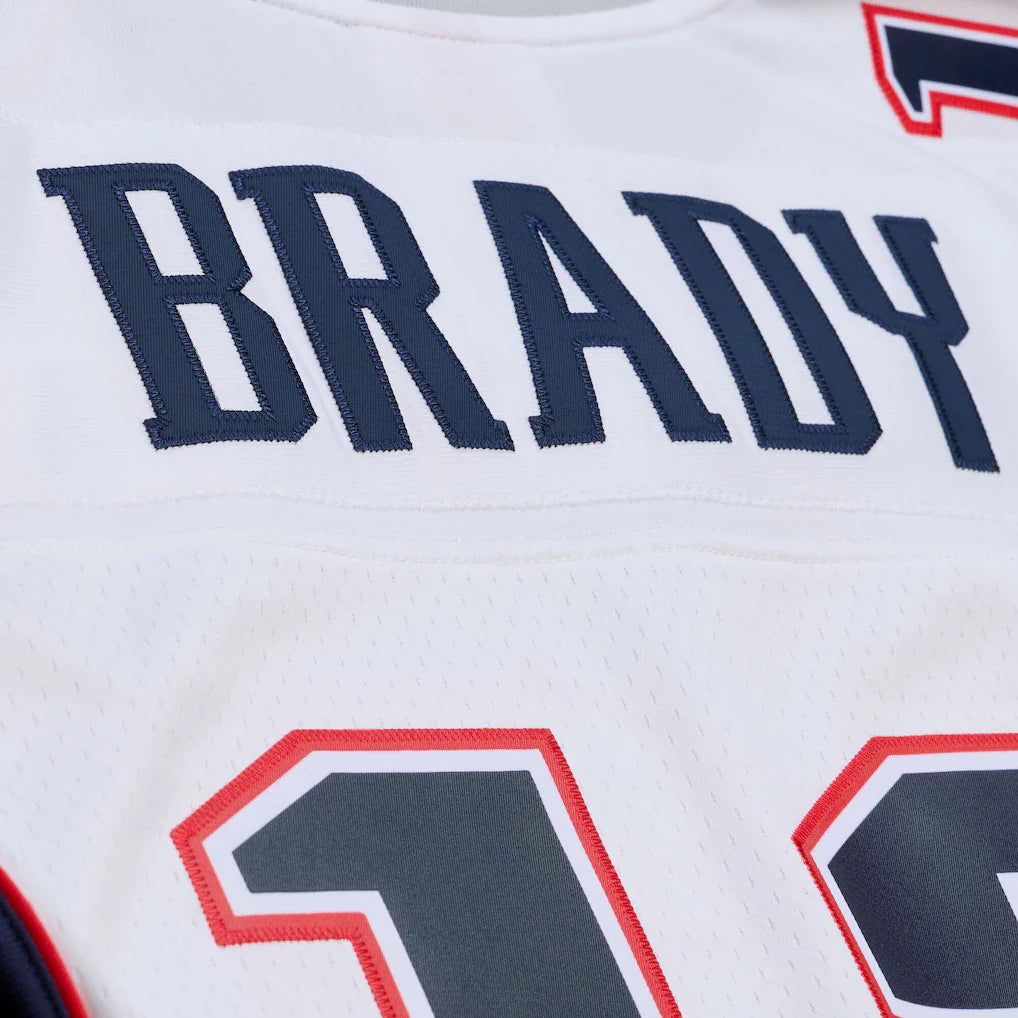 Men's Mitchell & Ness Tom Brady White New England Patriots 2000 Legacy Replica Jersey