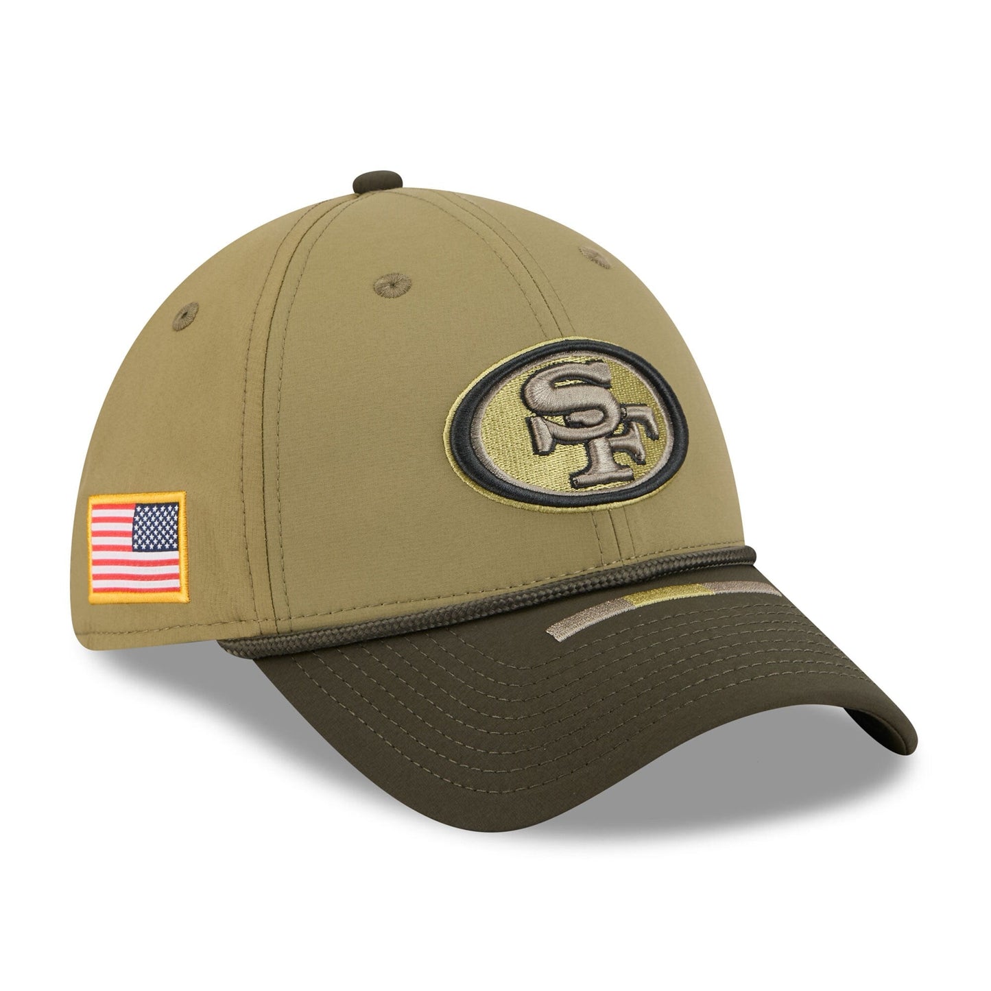 Men's San Francisco 49ers New Era Green 2025 Salute to Service 39THIRTY Flex Hat