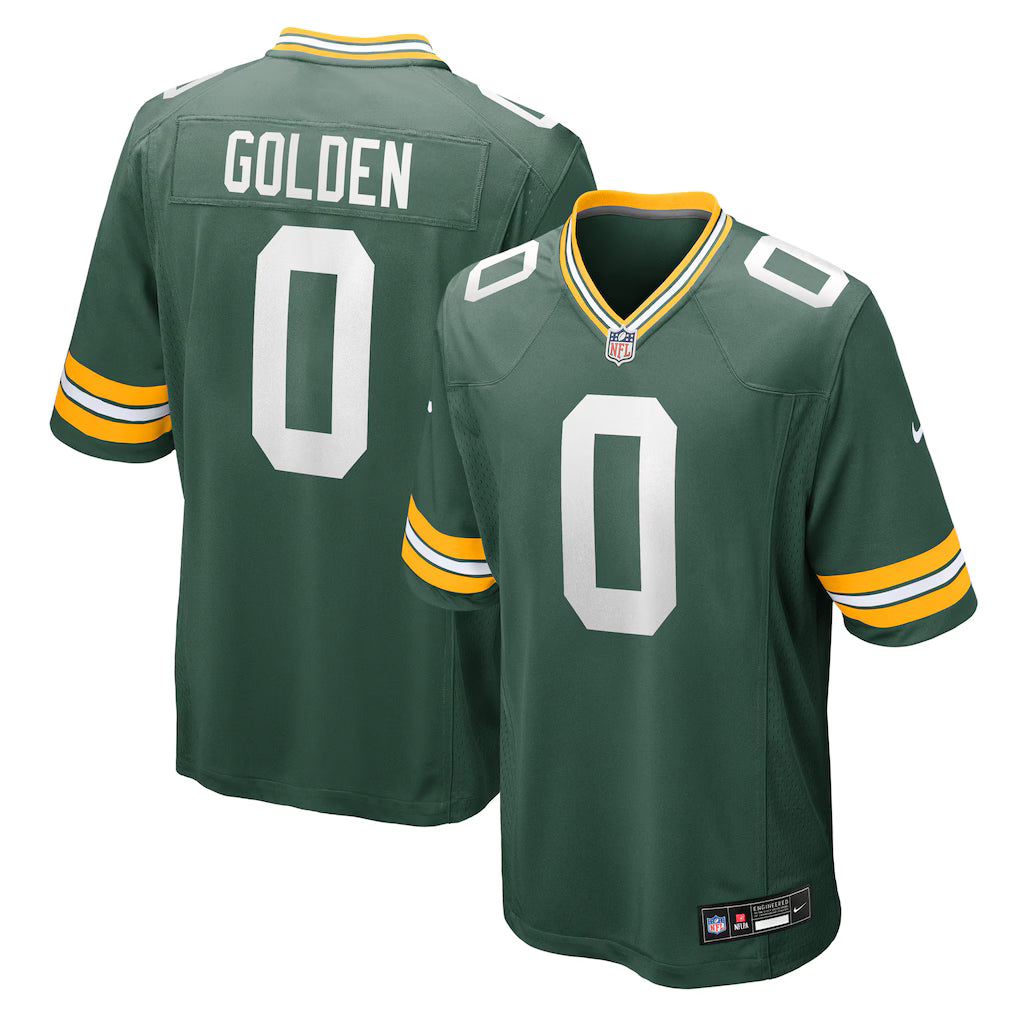 Men's Green Bay Packers Matthew Golden Nike Green Player Game Jersey