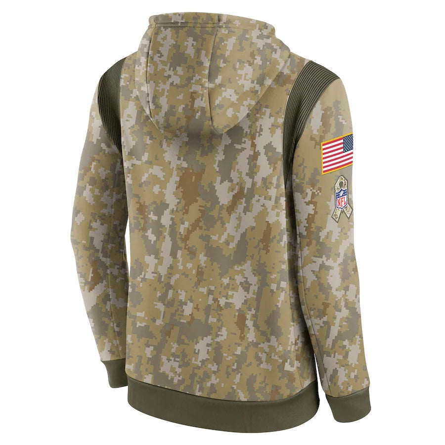 Men's Nike Camo Dallas Cowboys 2021 Salute To Service Therma Performance Pullover Hoodie