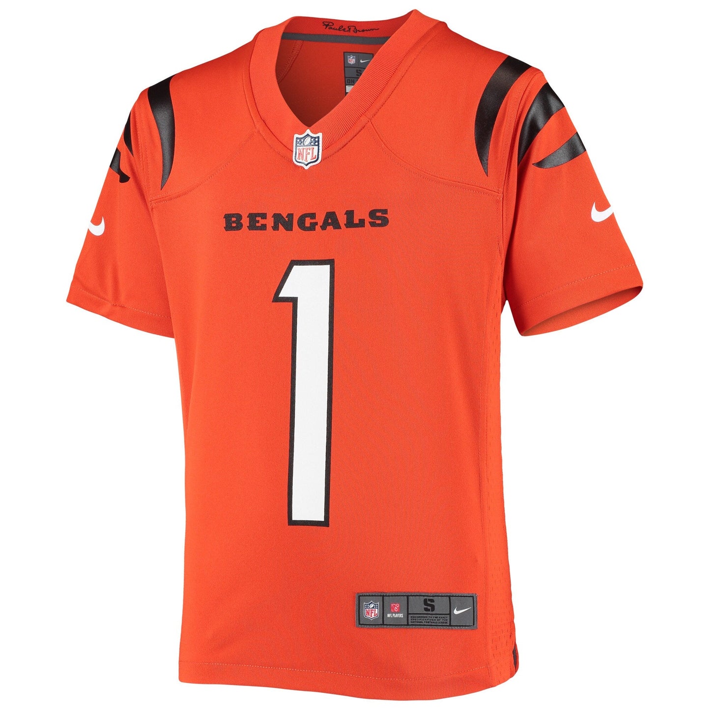 Youth  Ja'Marr Chase Cincinnati Bengals Nike Alternate Orange Game Jersey
